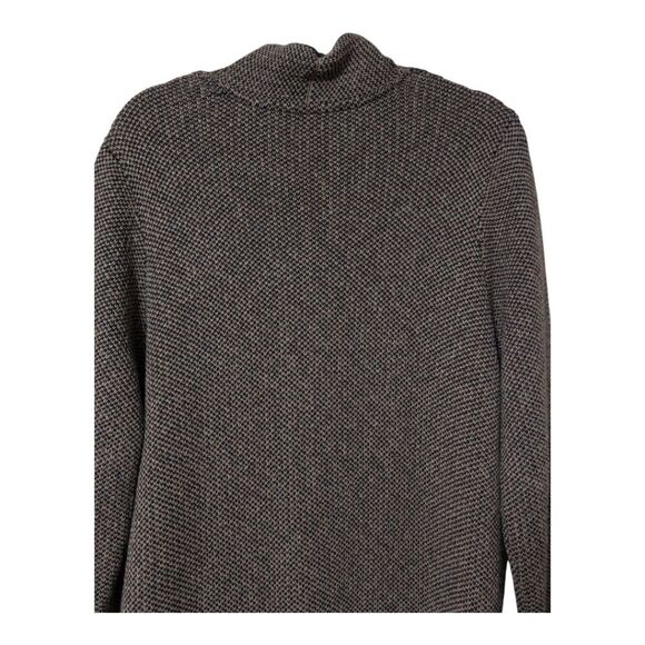 J. Jill Houndstooth Knit Long-Sleeve Long Sweater Coat Duster size Large tweed - Picture 9 of 10